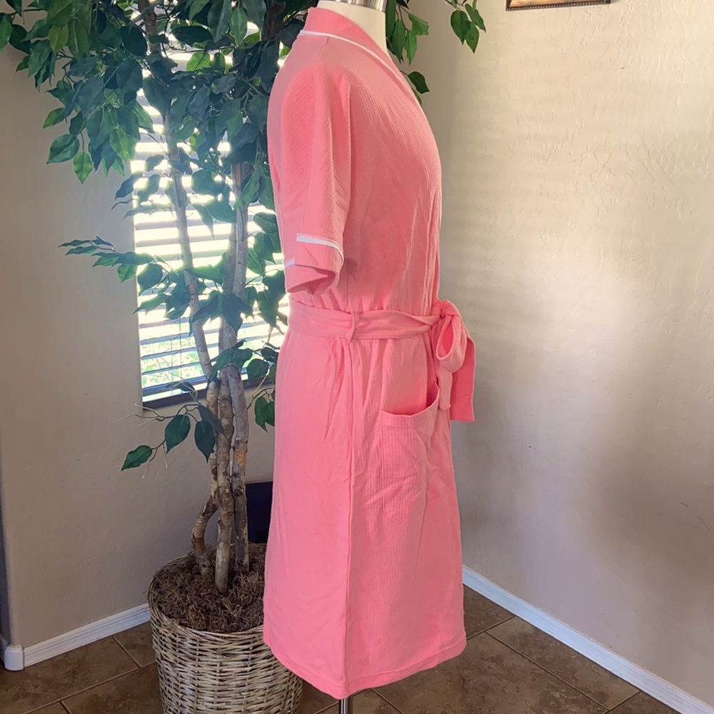 Carole Hochman Waffle Wrap Robe ~ Iced Papaya - Picture 2 of 8